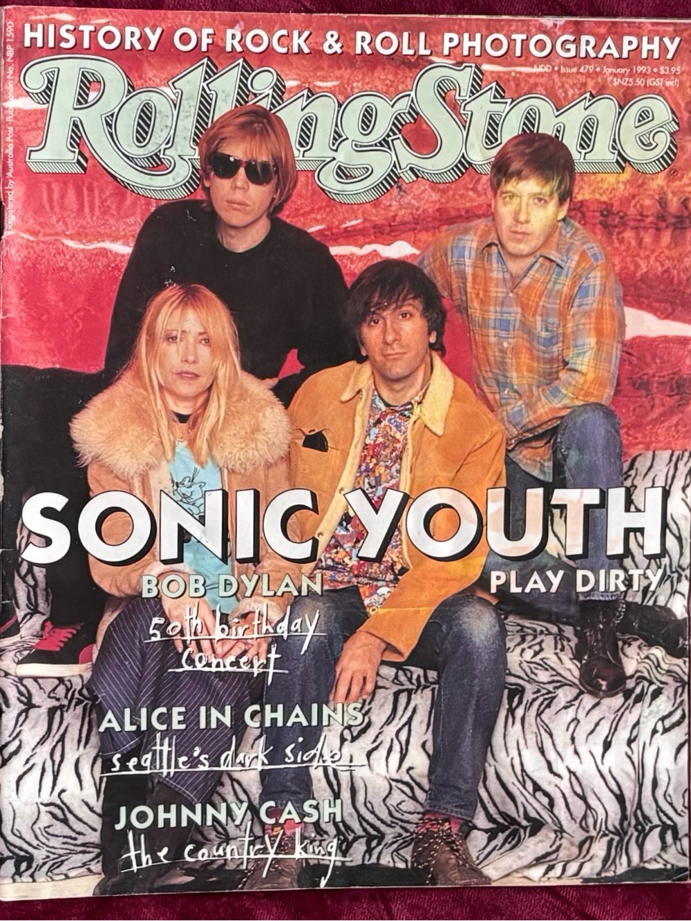 Rare Vintage Rolling Stone Australia
January 1993 Sonic Youth
